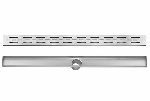 Brushed Stainless Linear Shower Drain Squares, 2.75 Wide – Dream